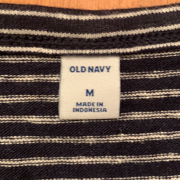 Medium Old Navy Long Dress - Navy and White Striped - Picture 4 of 4